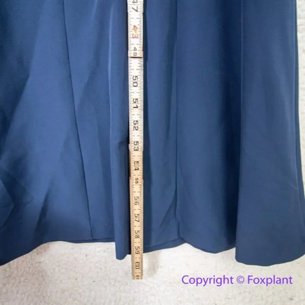 New!‎ Kay Unger Talia Column Gown navy blue, women size 10 - Picture 14 of 16